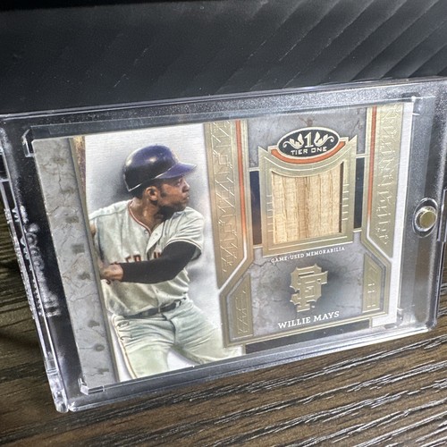 2024 TOPPS TIER ONE WILLIE MAYS GAME USED BAT RELIC 2/3 - Picture 4 of 7