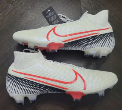 NIKE MERCURIAL SUPERFLY 7 ELITE SOCCER CLEATS WHITE CRIMSON AQ4174