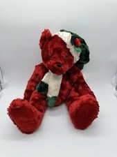 First and Main Crimson Bear 16" Plush Christmas 2002 Stuffed Animal