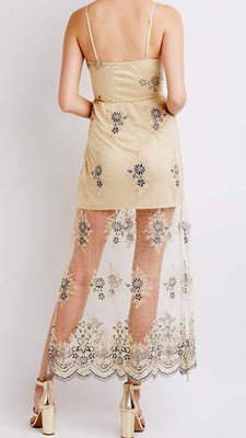floral embroidered dress maxi