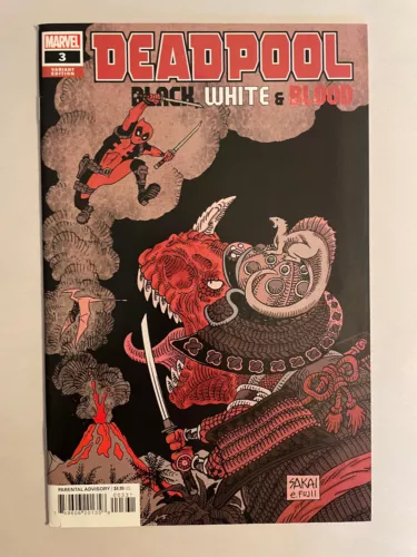 DEADPOOL BLACK, WHITE & BLOOD #3 — 1:25 STAN SAKAI VARIANT — MARVEL — VF+