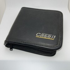 Vintage Case it CD DVD Case Holder Organizer Holds 24 CDs Nylon Zippered Black