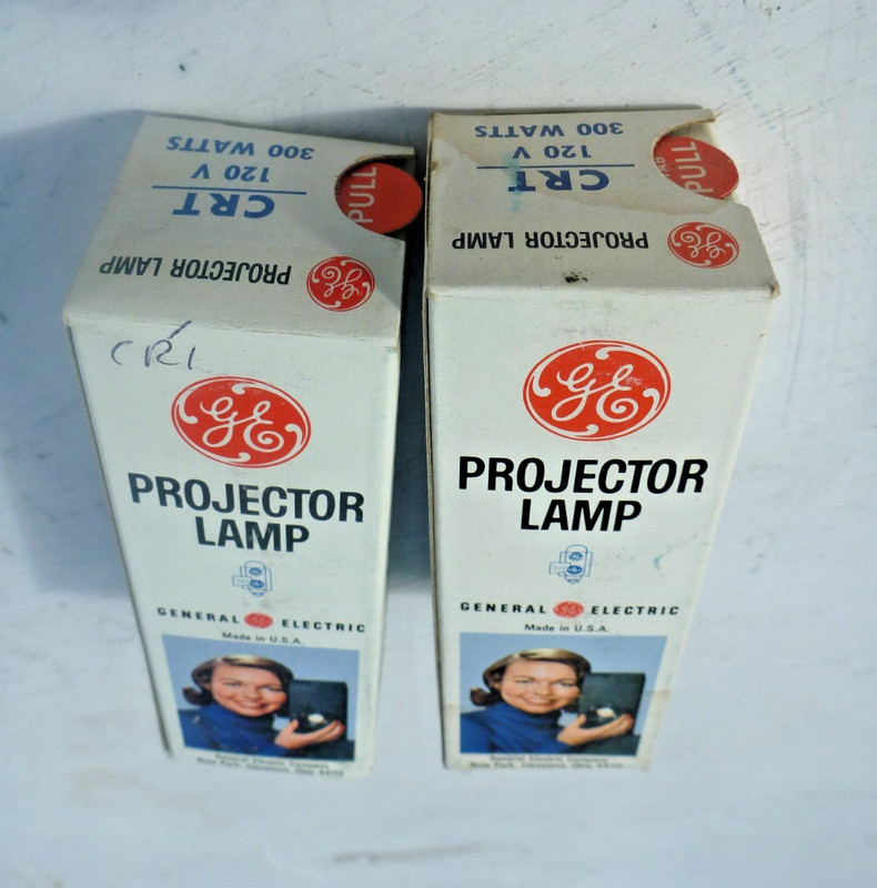 TWO ~ CRT 300W 120V T10 Photo Projection LIGHT BULB Studio LAMP Projector NEW GE