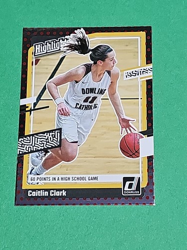 💎 Rare 2024 Caitlin Clark RC Chrome Red Dot Panini Donruss Highlights No. H3 - Picture 6 of 24