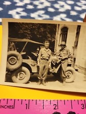 WWII U.S. ARMY GI Photo Original c1939-1945 - Soldiers,jeep,guard Duty