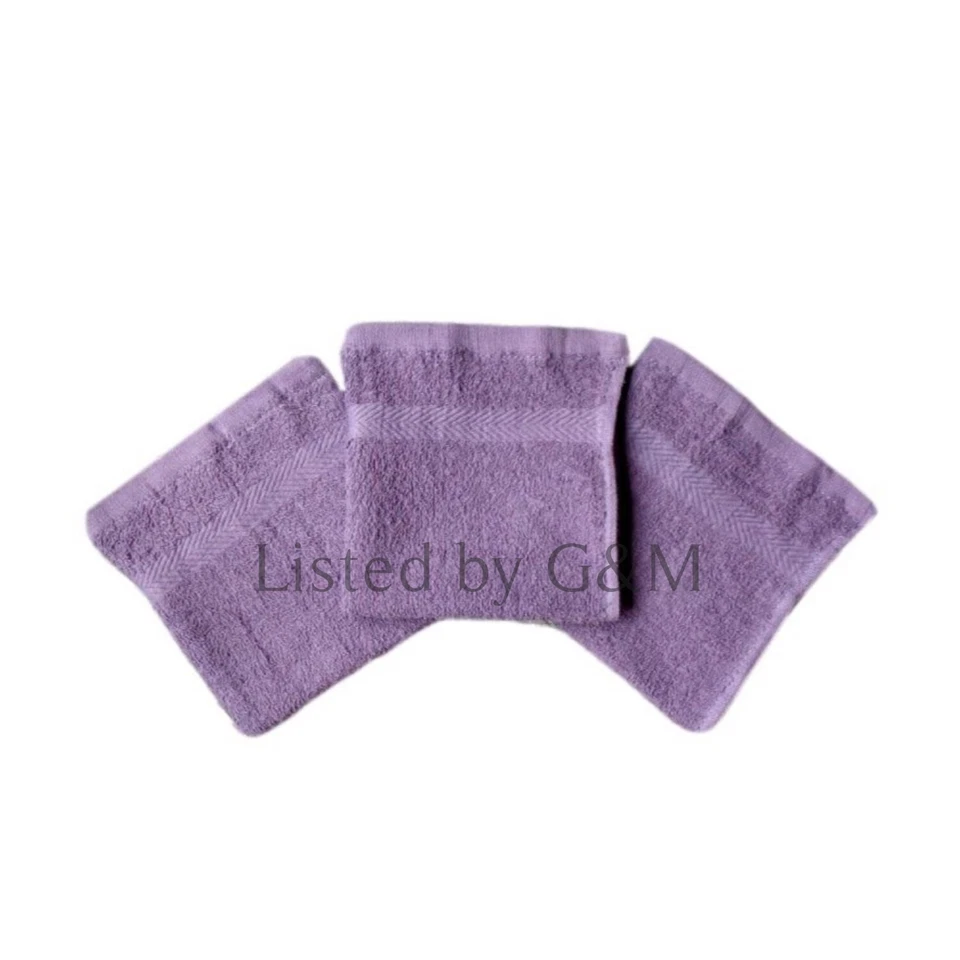 Plum 100% Cotton Face Cloths / Face Flannels / Wash Cloths (Discount Available)