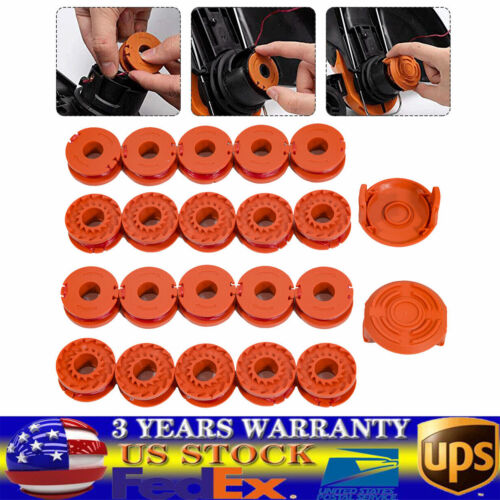 20Pcs WORX WA0010 Replacement Spool Line For Grass Trimmer Edger 10ft Cap Cover