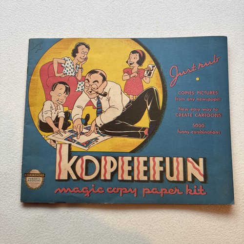 Vintage 1940 Kopeefun Magic Copy Paper Kit Cartoon Art Book