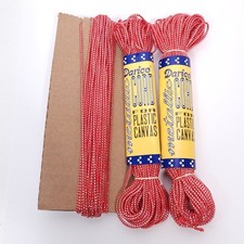 VTG Darice 3 Metallic Cord Red Silver for Plastic Canvas 27 Yds PVC MADE JAPAN