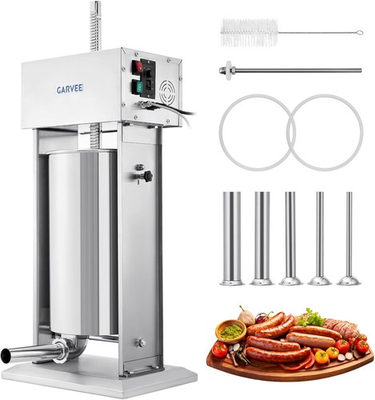 #ad 25L Electric Commercial Sausage Stuffer Maker 5 Filling Tube 304 Stainless Steel $662.99