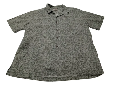 Chemise hawaïenne L.L.Bean vert kaki manches courtes taille L - Photo 1/4