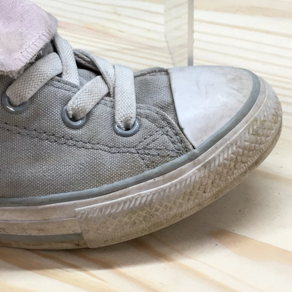 Tênis Converse Shoes Junior 2 Chuck Taylor All Star língua dupla cinza 665988F - Imagem 3 de 4