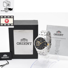 [Near MINT] ORIENT AG03-C1-A Skeleton Black D...
