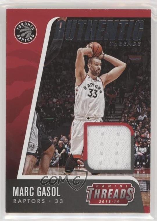 Marc Gasol #AT-MGC 2018-19 Panini Threads Basketball Authentic Threads