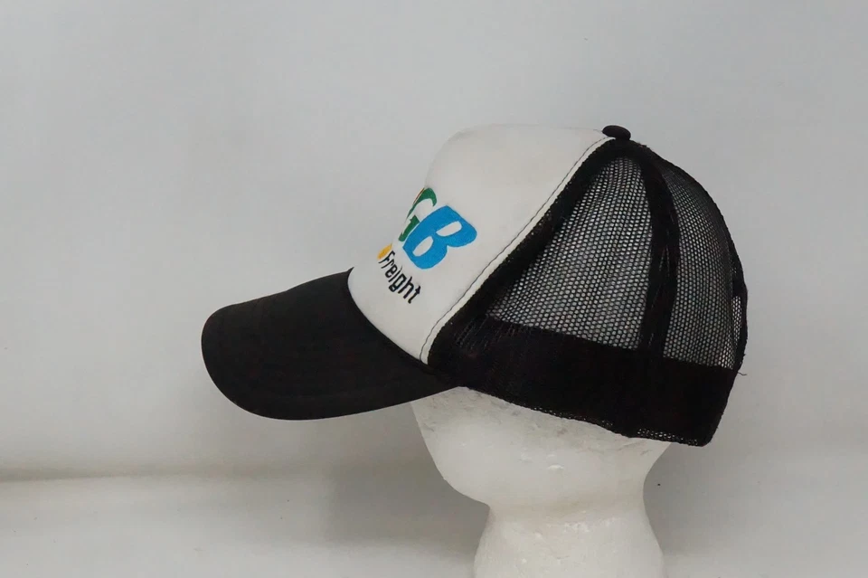 RGB Freight Mesh Back Snapback Hat Black White - Image 3 of 4