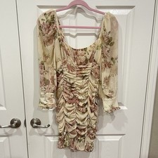 Zara Floral Printed Dress with Draping