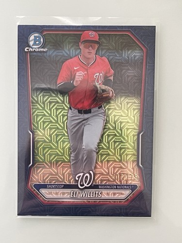 2026 Bowman #BCP-95 Eli Willits Chrome Prospects Blue Mojo /175
