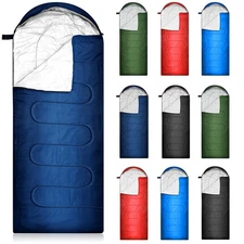 10 Pcs Sleeping Bags for Adults Cotton Liner Cold Warm Weather 4 Seasons Camp...