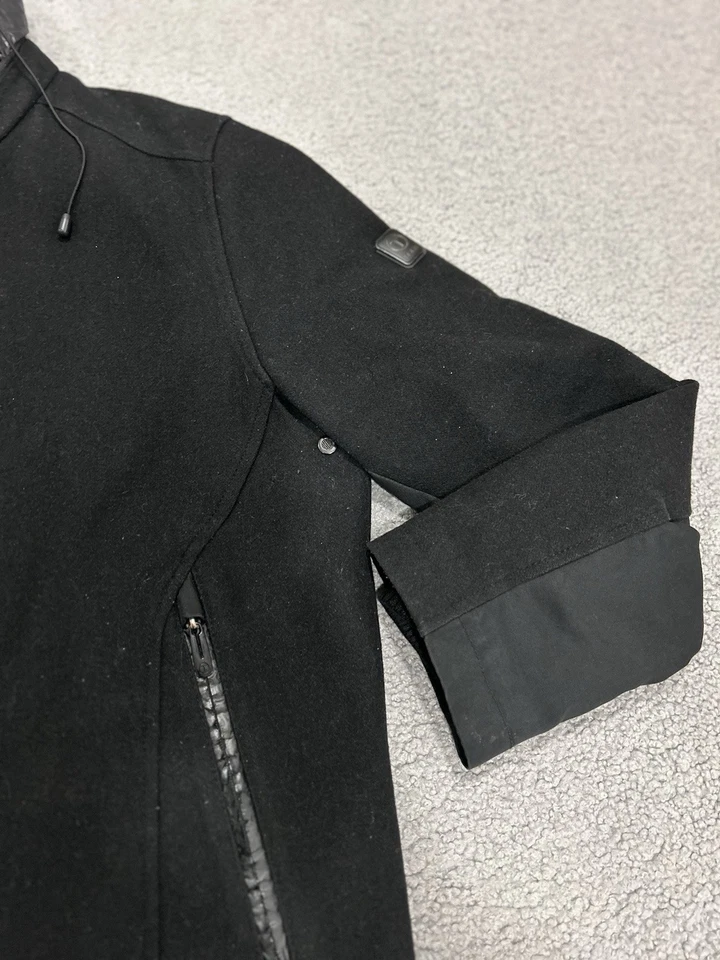 Chaqueta de Lana Tumi Tech Para Hombre Grande Negra Cremallera Completa Con Capucha Exterior Chaqueta Universitaria Foto 2 de 4