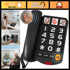 Extra-Loud 110dB Landline Phone for Seniors Hearing Impaired - Hearing Aid C