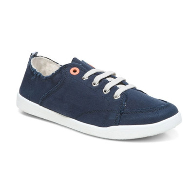 VIONIC WOMEN'S Beach Pismo Casual Sneaker: Canvas, Navy Canvas (NEW)