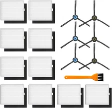 Replacement Parts Kit - 6 Side Brushes 10 High Efficiency Filters Sponge... 