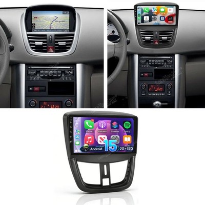 2+32GB Für Peugeot 207 2006-2015 Autoradio Apple Carplay Android 15 GPS Mit WIFI
