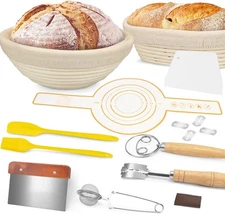 Sourdough Bread Baking Set, Sourdough Proving banneton proofing Basket, Round Do