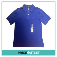 Image of Ralph Lauren - Boys Blue Soft Cotton Polo Shirt - Size M (10-12) - BRAND NEW WIT