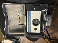 Vintage Polaroid Automatic 210 Land Camera mit Blitzgerät & Tasche - nicht getestet
