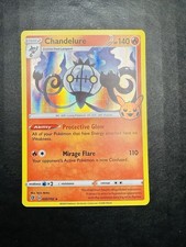 Pokémon TCG Single Card Chandelure Tinsel Holo 033/192 Trick-Or-Trade Stamp 2022