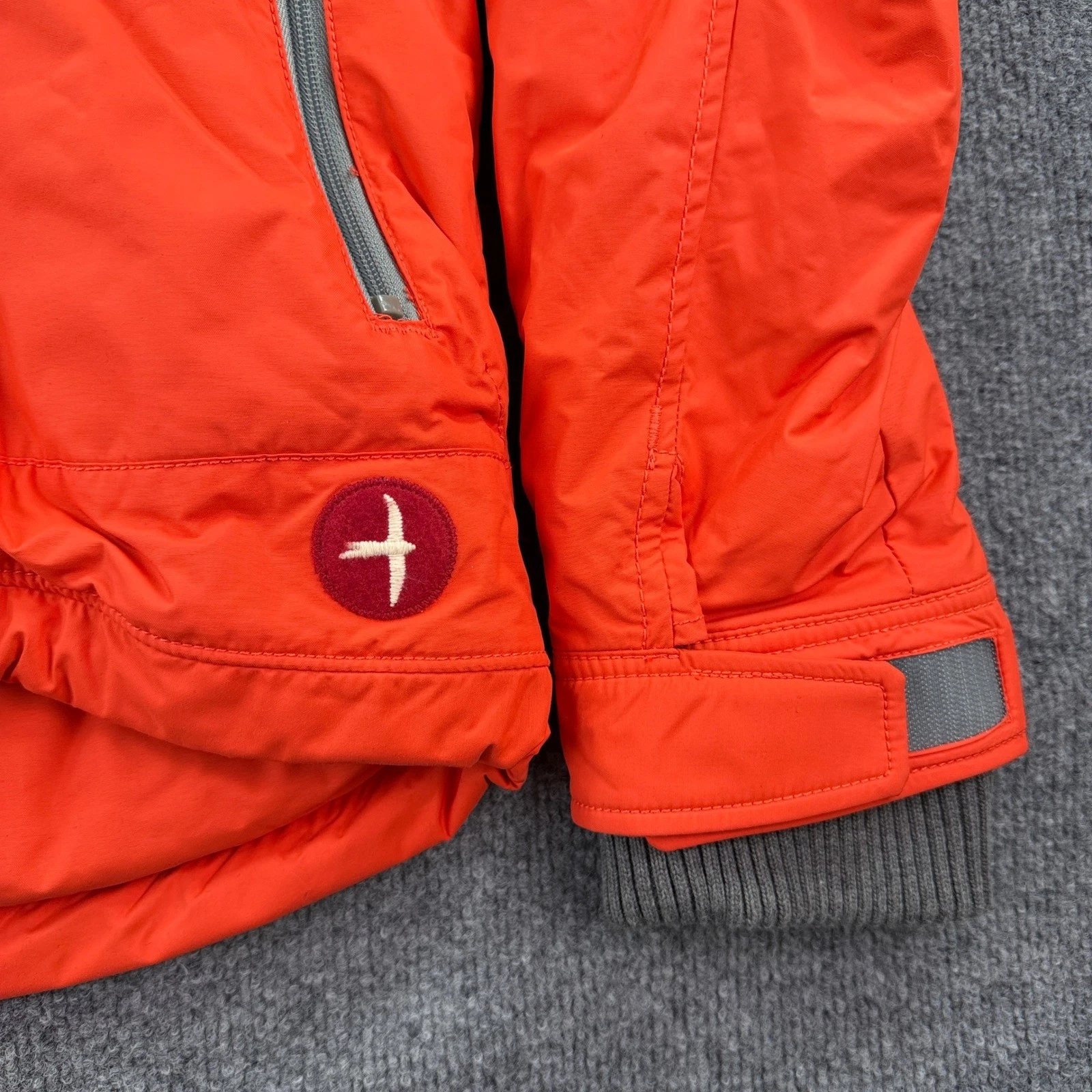 Relwen Jacket Mens S Orange Ski Snowboard Fur Hooded Puffer Military Field Coat - product detail image 6