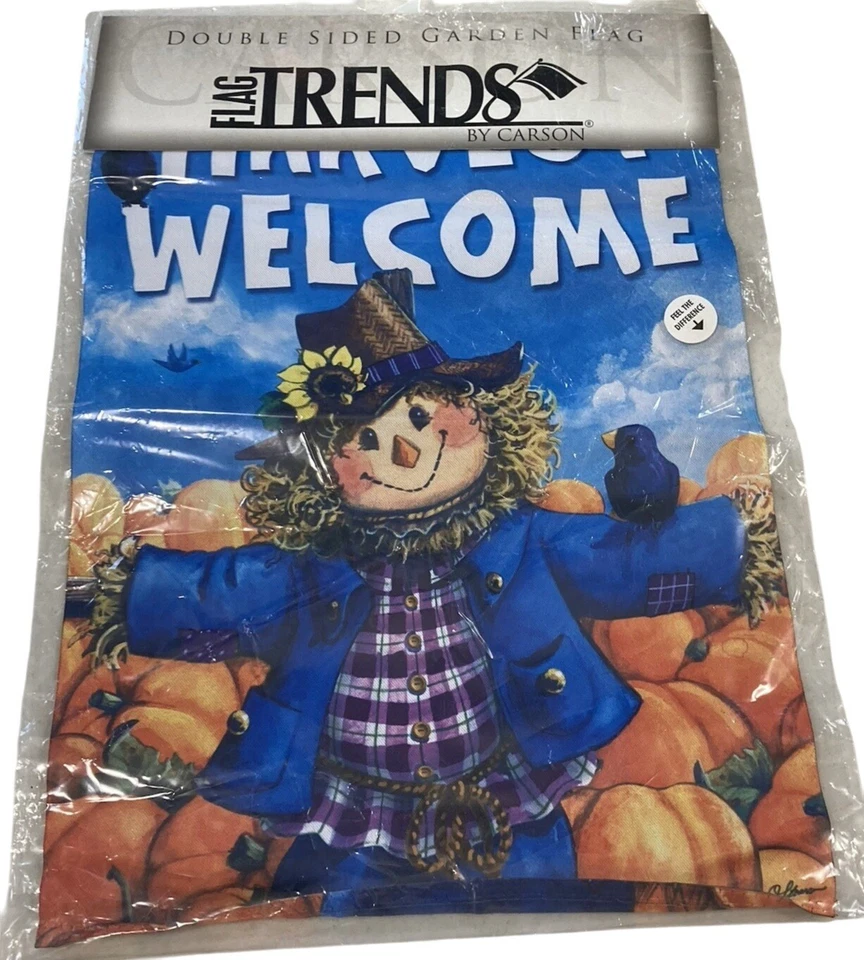 Espantapájaros Otoño Jardín Bandera Halloween Fiesta Decoración Calabaza Pájaro Negro Granja Rústico Foto 2 de 4