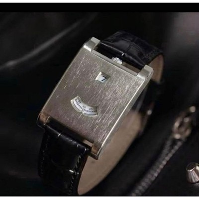 Rectangular Jumping Hour Wristwatch