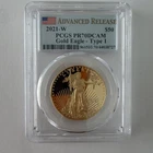 2021 Type 1 Gold Eagle $50 Pr70  Pcgs Advanced Release Flag Label