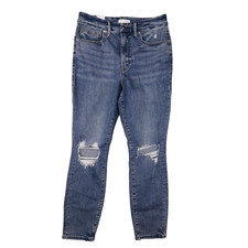 Good American Good Legs High Rise Ripped Skinny Crop Jeans Distressed size 10/30