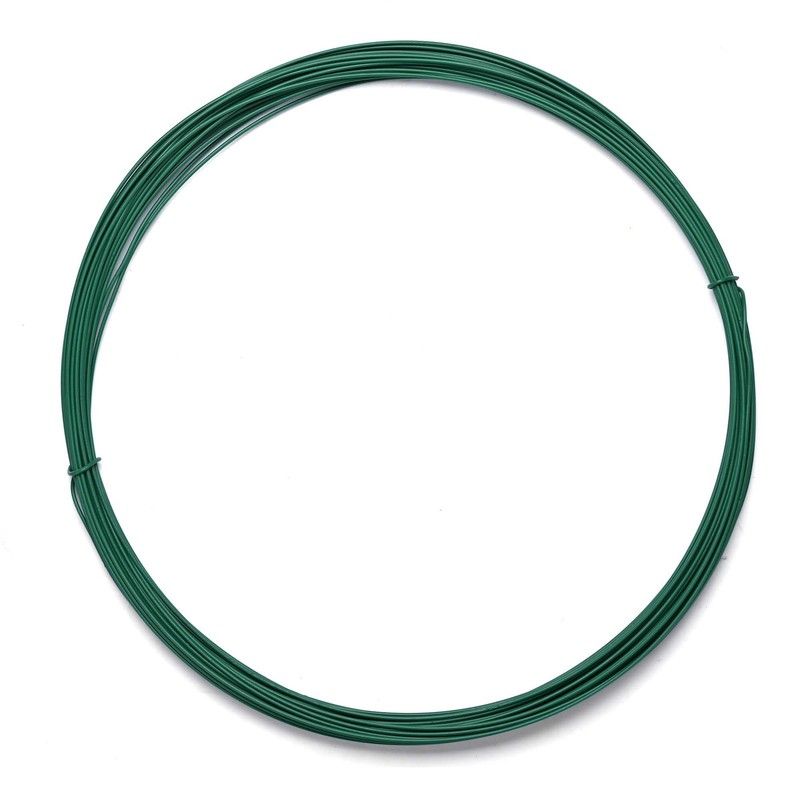 Yescom 12 Gauge 100 Ft Plastic Coated Craft Wire Garden Twist Tie Green Decor