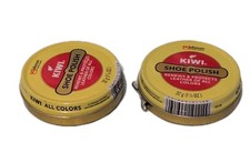 KIWI Shoe Polish All Colors Lot of 2 Neutral Renew Protect 32g Ea Tin
