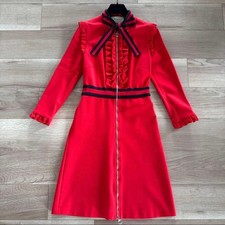 USED GUCCI JERSEY DRESS, RED, SIZE SMALL VERYGOOD