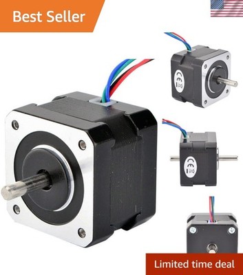 NEMA 17 Dual Shaft Bipolar Stepper Motor 1.8° 26Ncm for Precision Control