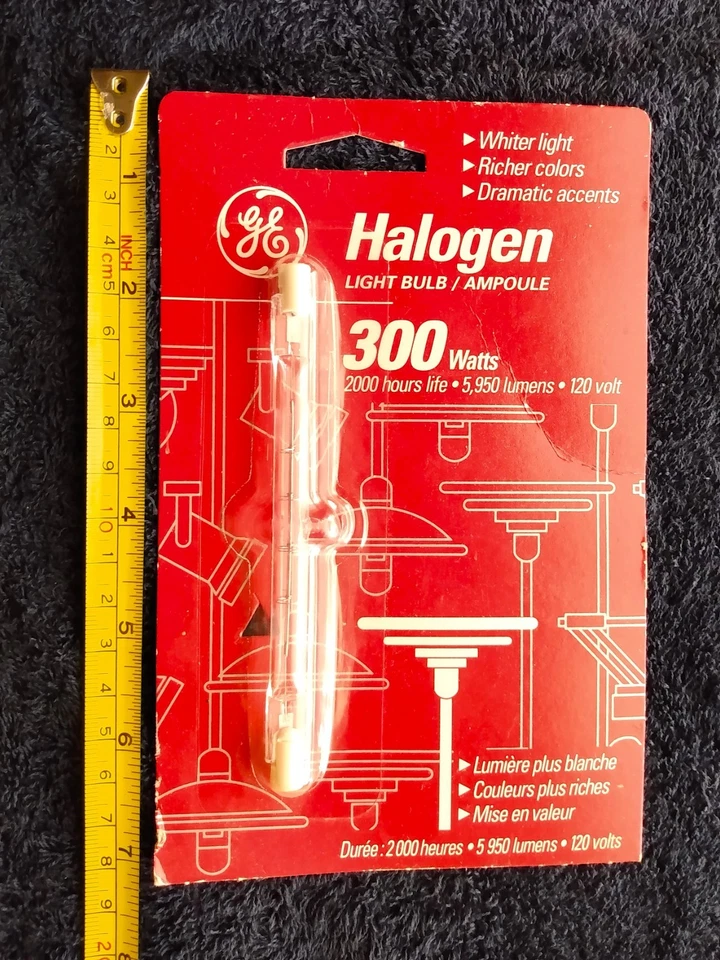 Halogen T2.5 Bulb by GE 300W 5950 Lumens R7S Base.  BRAND NEW - Image 3 of 3
