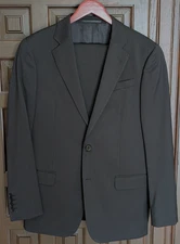 ARMANI COLLEZIONI Slim Fit Wool Suit, Black, Size 40 R (50 EU), 32" Waist NWOT