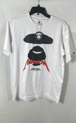 Aape by A Bathing Ape Men's T-shirt White Moonface Graphic NWT Size S