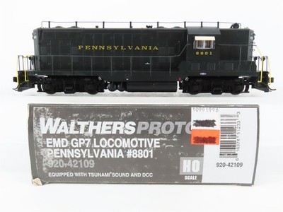 HO Walthers Proto 920-42109 PRR Pennsylvania EMD GP7 Diesel #8801 w/ DCC & Sound