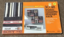RARE PINK 1985 Add ‘n Stac Cassette Storage Rack #PAR30 Royal Sound