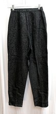 Rare/Vintage - Fritzi of California - Black Leaf/Floral Jacquard Pants - 22x36.5