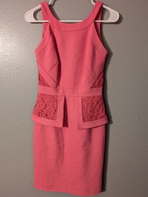 Antonio Melani Pink Peplum Lace Sheath Dress Size 0 Sleeveless Cocktail Evening | eBay Antonio Melani Pink Peplum Lace Sheath Dress Size 0 Sleeveless Cocktail Evening | eBay