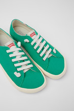 Gently Worn 115 CAMPER Peu Rambla Green Recycled Cotton Sneakers Women's 9