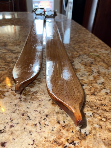 Paris Restored 78” Maple Wooden Nipple Tip Skis
