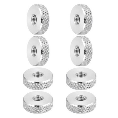 M6x20x5.4mm Flat Knurled Thumb Nuts, Female Thread Type, 8 Pcs